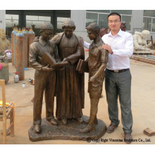 Life Size Custom Bronze Sculpture for Memorial Mounment